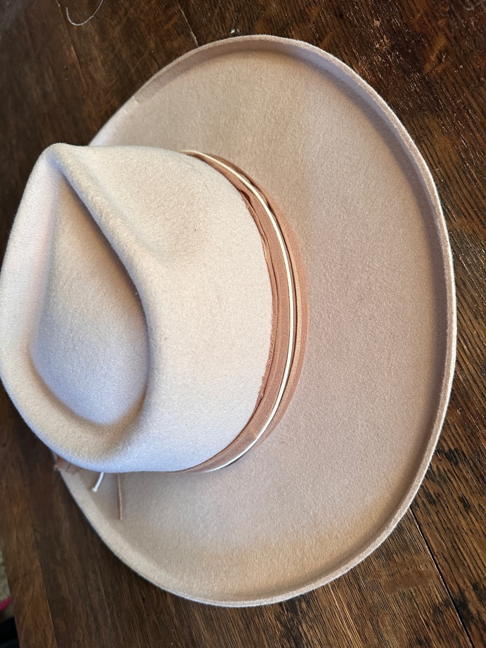 Gigi Pip Monroe Rancher Australian Wool Hat 57 Grey/Oatmeal - Picture 11 of 14